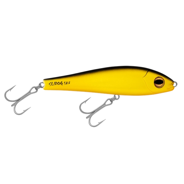 Halco Slidog Hardbait Lipless Lures | 12.5 Cm , 52 Gm | 15 Cm , 85 Gm | Fast Sinking - Fishermanshub15 CmCHROME GOLD BLACK BACK