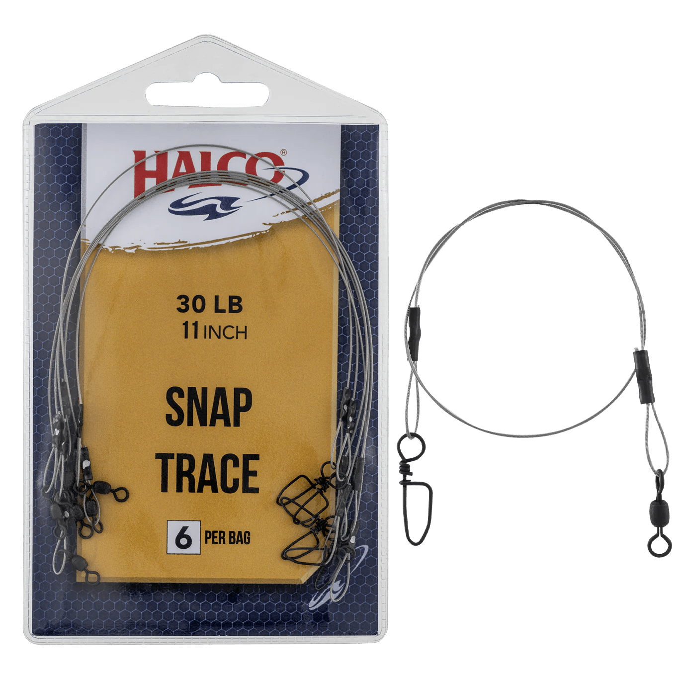 Halco Snap Trace Wire | 100 LB | 60 LB | 6 Pcs Per Pack - fishermanshub80 Lb