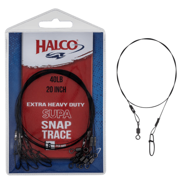 Halco Supa Snap Trace Wire | 80 LB | 100 LB | 150 Lb | 6 Pcs Per Pack - fishermanshub80 Lb