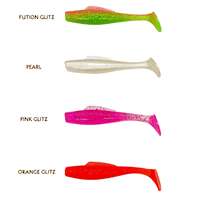 Indra Softpara Paddle Tail Soft Plastic Lures | 4 Inch - fishermanshub4 InchOrange Glitz