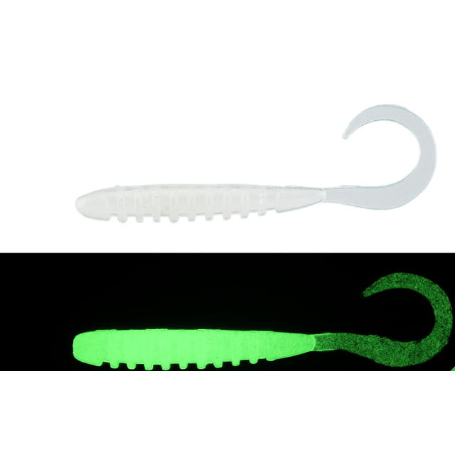 Jackall Tide Curly Soft Lure | 2 Inch | 8 Pcs Per Pack | - fishermanshub2 InchGlow