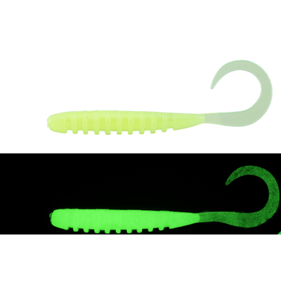 Jackall Tide Curly Soft Lure | 2 Inch | 8 Pcs Per Pack | - fishermanshub2 InchGlow Chart