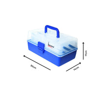 Lucana 3 Layer Folding Tackle Box | 30 Cm*17 Cm*14 Cm - fishermanshubBlue