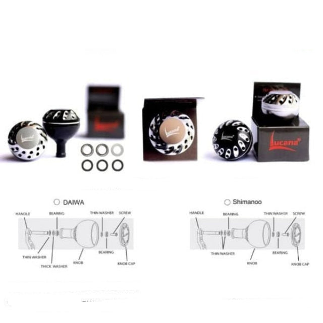 Lucana Aluminium Power Knob For Spinning Fishing Reels - FishermanshubSilver