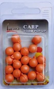 Lucana Carp Fishing Foam Pop Up Balls - Fishermanshub10 MMOrange