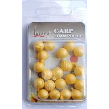 Lucana Carp Fishing Foam Pop Up Balls - Fishermanshub10 MMYellow