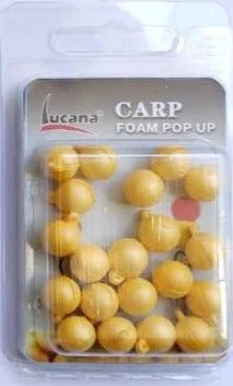 Lucana Carp Fishing Foam Pop Up Balls - Fishermanshub10 MMYellow