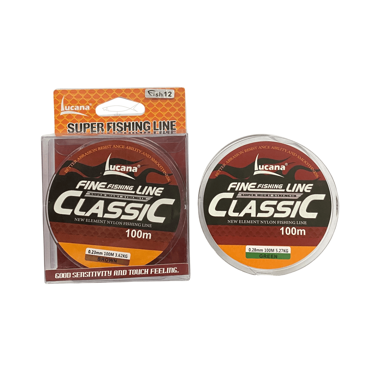 Lucana Classic Mono Line | 100 Mt | Brown, Blue, Green, Clear | - Fishermanshub0.23Mm | 3.6Kg(7.9Lb)Brown