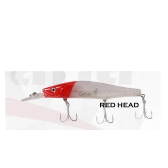 Lucana Flash Floating Hard Lure | 11.5 Cm | 19 Gm | Floating - fishermanshub11.5 CmRed Head