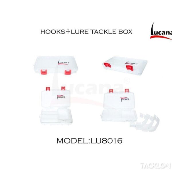 Lucana Hook And Lure / Slotted Tackle Box - FishermanshubClear