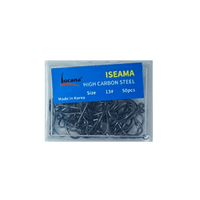 Lucana Iseama High Carbon Steel Single Hooks | Size 5 - 14 | 50 Pcs Per Box - fishermanshub#5
