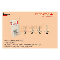 Lucana Predator 4X Ultra Point Treble Hook | Size 2 - 6 - fishermanshub2