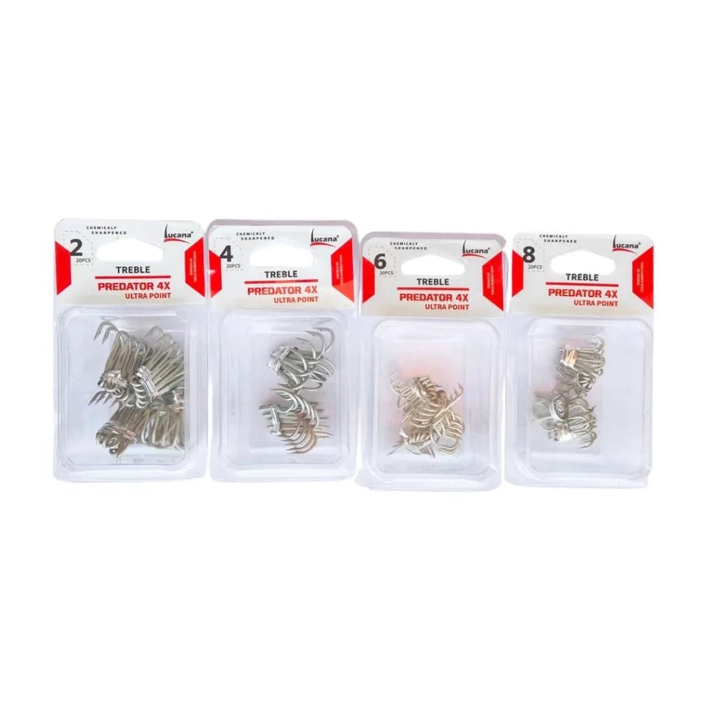 Lucana Predator 4X Ultra Point Treble Hook | Size 2 - 6 - fishermanshub2