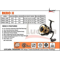 Lucana Reno II 4000 Spinning Reel - fishermanshub4000