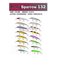 Lucana Sparrow Hard Bait Plastic Lures chart