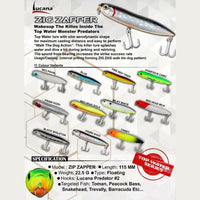 Lucana Zig Zapper Hard Bait Plastic lure