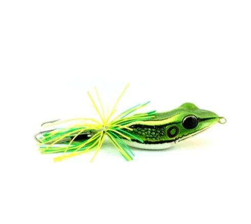Lures Factory Mega Frox Jumbo Frog Series Topwater | 2.5 Inch , 6.5 Cm | 17 Gm | Floating - Fishermanshub2.5 InchGREEN STRIP