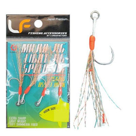 5 Packs Iron Fishing Assist Hooks with PE Line Jigging Jig Hooks 1