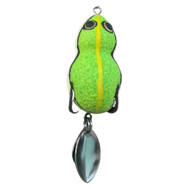 Lures Factory Bhupathy Rubber Frog Series Topwater | 4 Cm , 1.57 Inch | 7 Gm | Floating - fishermanshubBHUPATHY GREEN