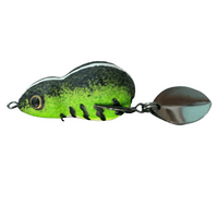 Lures Factory Bhupathy Rubber Frog Series Topwater | 4 Cm , 1.57 Inch | 7 Gm | Floating - fishermanshubBHUPATHY GREEN DOT