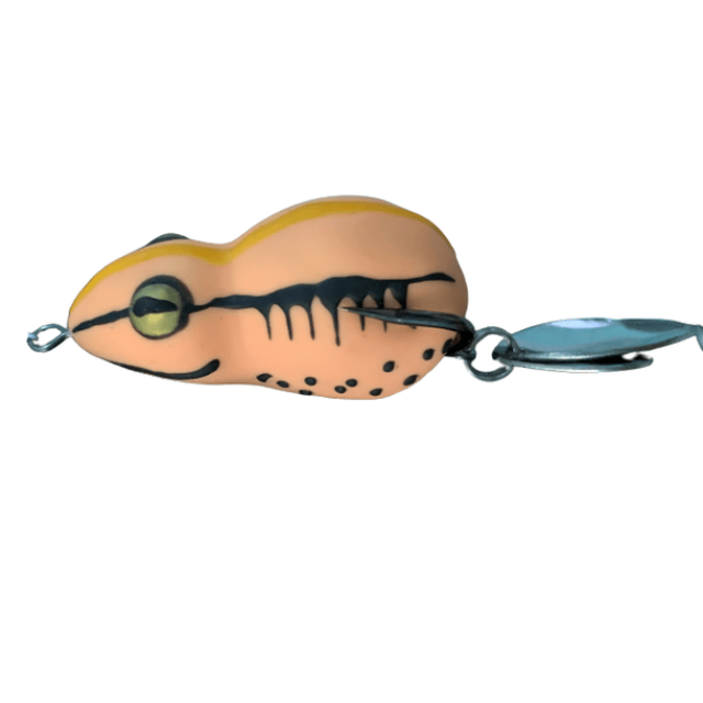 Lures Factory Bhupathy Rubber Frog Series Topwater | 4 Cm , 1.57 Inch | 7 Gm | Floating - fishermanshubBHUPATHY ORANGE