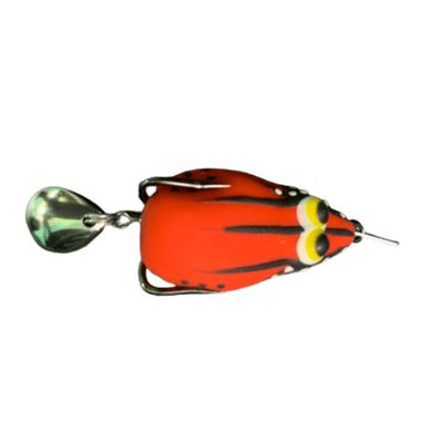 Lures Factory Combait Spinner Jerry Series Soft Frog Topwater Baits | 1.5 Inch , 4 Cm | 6 Gm | 1 Pc Per Pack - fishermanshub4 CmJERRY RED