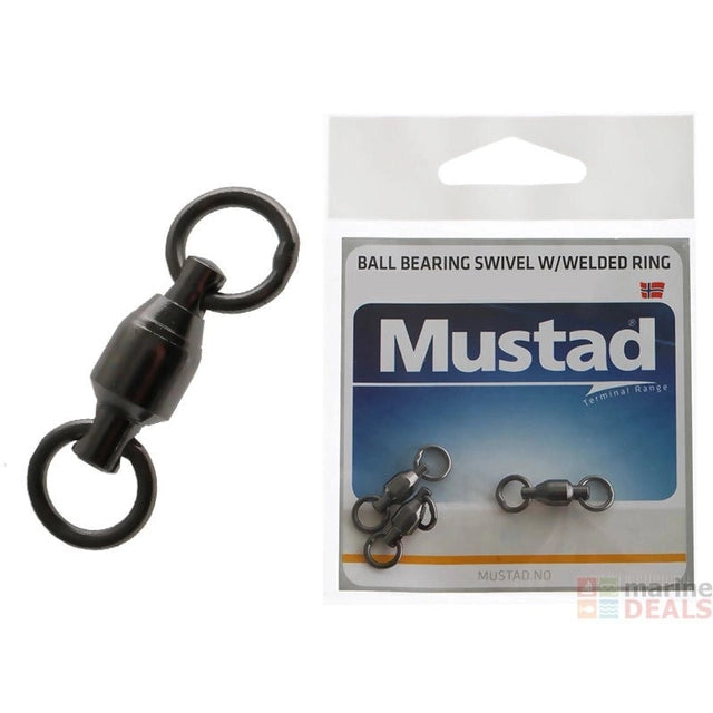 MUSTAD BALL BEARING SWIVEL WITH WELDED RING PACKAGING AND PRODUCT PIC