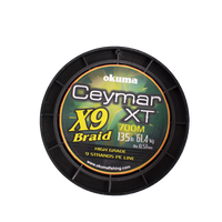 ഒക്കുമ സെയ്മാർ എക്സ്.ടി. എക്സ്. 9 ബ്രെയ്ഡഡ് ഫിഷിങ് ലൈൻ | 100 മീറ്റർ / 110 യാർഡ് | പച്ച | 10 ബന്ധിപ്പിച്ച സ്പൂൾ |