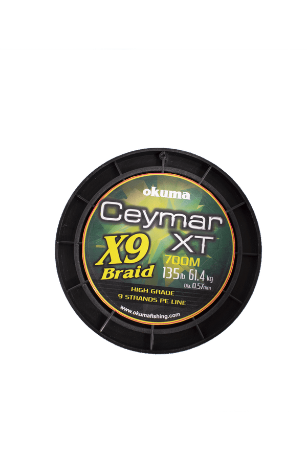 Okuma Ceymar XT X9 Braided Fishing Line | 100 Mt / 110 Yd | Dark Green