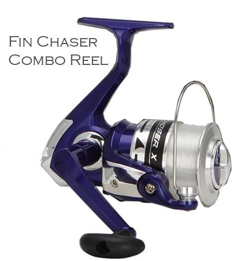 Okuma Fin-Chaser Spinning Combo 30 Reel Size, 1BB Bearings, 6'6 Length  2pc, 1/8-1/2 oz Lure Rate, Ambidextrous 