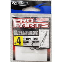 Owner Pro Parts Snagless Snap With Barrel Swivel | 5189-041 | - fishermanshub4