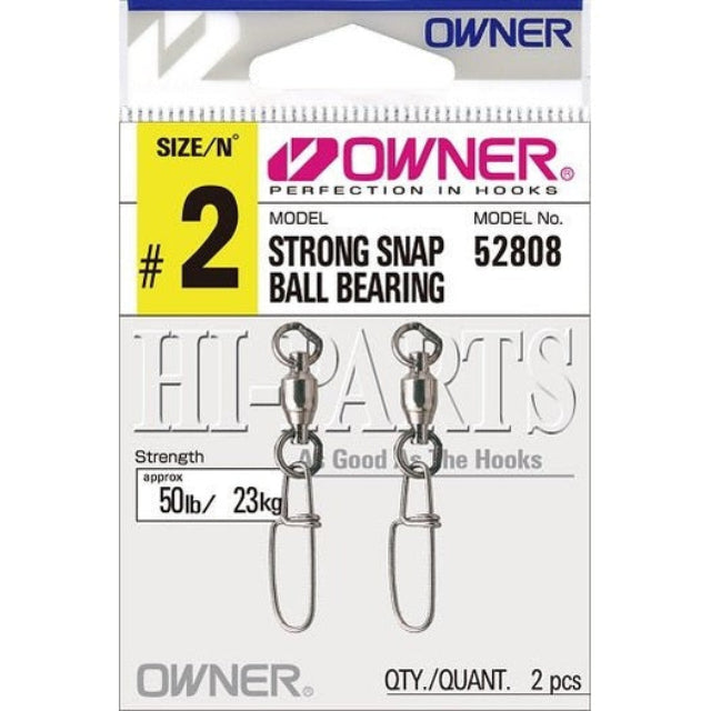 Owner Strong Snap Ball Bearing Swivel | 52808 | - fishermanshub0