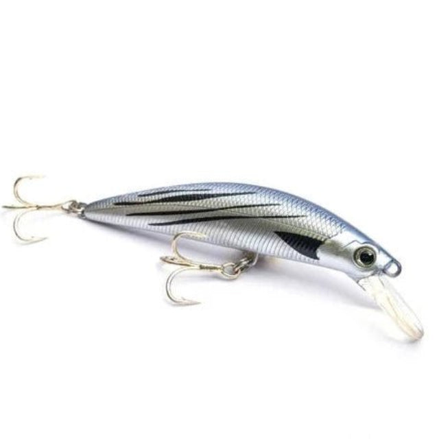 Prohunter Bluester Sinking Minnow Hard Lures | 12 Cm | 57 Gm | Trolling Lures - fishermanshub12 CmShiner Black 01