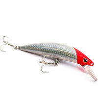 Prohunter Bluester Sinking Minnow Hard Lures | 12 Cm | 57 Gm | Trolling Lures - fishermanshub12 CmSilver Red Head 03