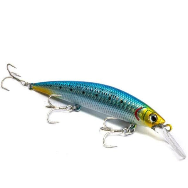Prohunter Gama 110S Sinking Minnow | 11 Cm | 44 Gm | Fast Sinking | Trolling Lures - fishermanshub11 CmSardine 06