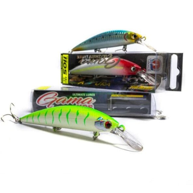 Prohunter Gama 110S Sinking Minnow | 11 Cm | 44 Gm | Fast Sinking | Trolling Lures - fishermanshub11 CmLumo Tiger 013