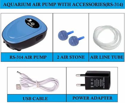 RS Electrical Air Pump | Aerator for Live Fishing Bait & Aquarium Fish | RS-313 | RS-314 | - FishermanshubRS-314
