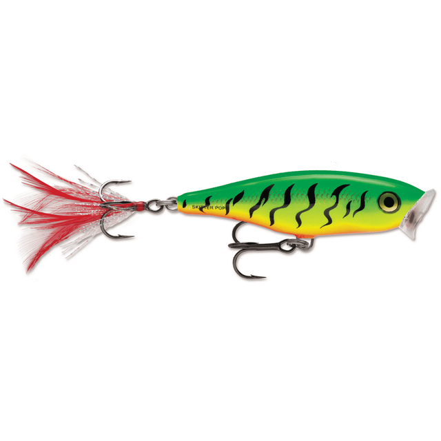 Rapala Skitter Pop Topwater Hard Lure | Popper | 9 Cm | 14 Gm | - fishermanshub9 CmFire Tiger