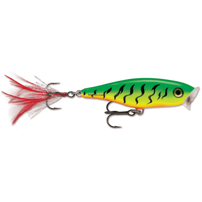 Rapala Skitter Pop Topwater Hard Lure | Popper | 9 Cm | 14 Gm | - fishermanshub9 CmFire Tiger