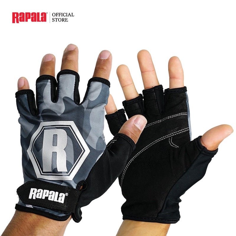 Rapala Tactical Casting Fishing Gloves | Model : RTCG - fishermanshubBlackM/L