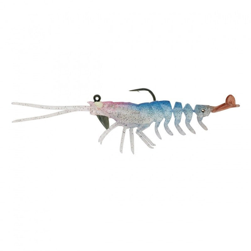 Savage Gear 3D Shrimp Softbait Lures | 3.5 Inch , 5 Inch | 2 Pcs Per Pack | 2 Jigheads Included - fishermanshub5 InchGHOST