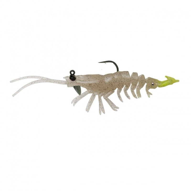 Savage Gear 3D Shrimp Softbait Lures | 3.5 Inch , 5 Inch | 2 Pcs Per Pack | 2 Jigheads Included - fishermanshub5 InchGLOW