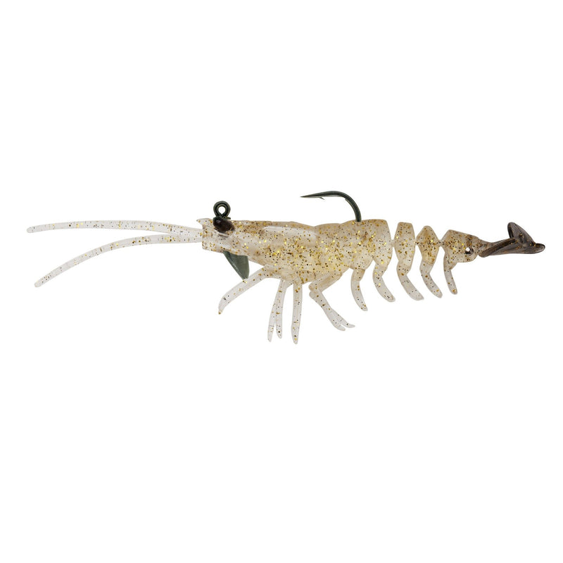 Savage Gear 3D Shrimp Softbait Lures | 3.5 Inch , 5 Inch | 2 Pcs Per Pack | 2 Jigheads Included - fishermanshub5 InchGOLD