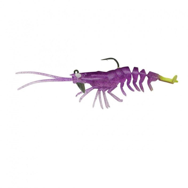 Savage Gear 3D Shrimp Softbait Lures | 3.5 Inch , 5 Inch | 2 Pcs Per Pack | 2 Jigheads Included - fishermanshub5 InchPLUM CHARTREUSE
