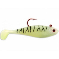 Storm Wildeye Swim Shad Softbait Weighted Lures | 11 Cm / 25 Gm | 13 Cm / 43 Gm| 3 Pcs Per Pack - fishermanshub13 CmGLOW TIGER