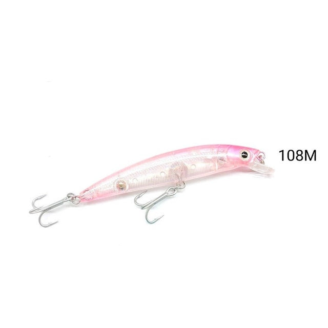 Strike Pro Mustang Minnow Hard Bait Lures | 12 Cm | 24 Gm | Suspending - fishermanshub120 MM108M