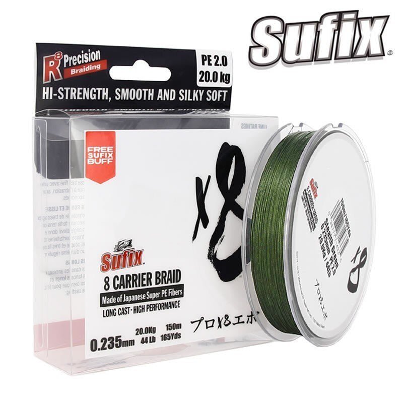 Sufix SFX 8X Carrier Braided Fishing Line 135m Yellow