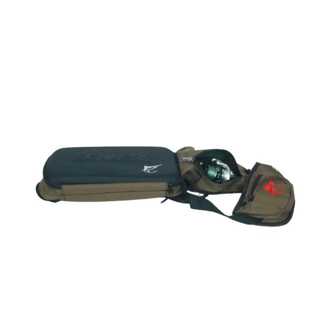 Scaless Anglers Side Sling Bag With Fishing Lure Box - fishermanshubBlue/Mud