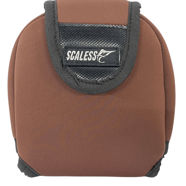 Scaless Wrap Around Baitcasting Reel Pouch | Fishing Reel Cover - fishermanshubLargeBrown