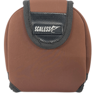 Scaless Wrap Around Baitcasting Reel Pouch | Fishing Reel Cover - fishermanshubLargeBrown